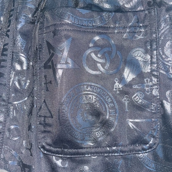 Killstar brand women’s polyester holographic print bellbottoms - Picture 6 of 6